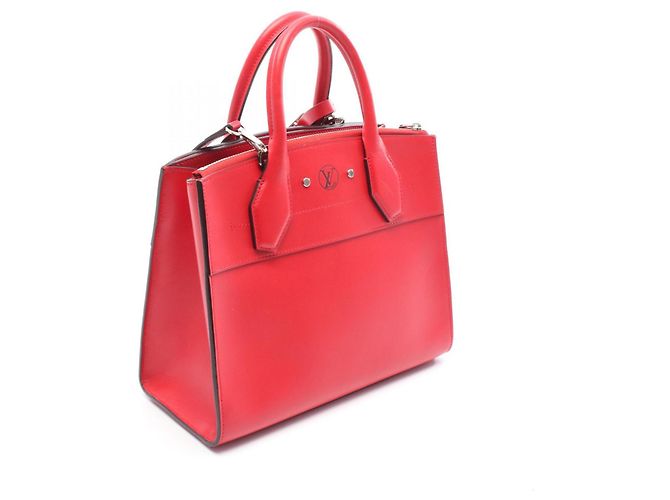 Borsa City Steamer PM Louis Vuitton Rosso - vista 2