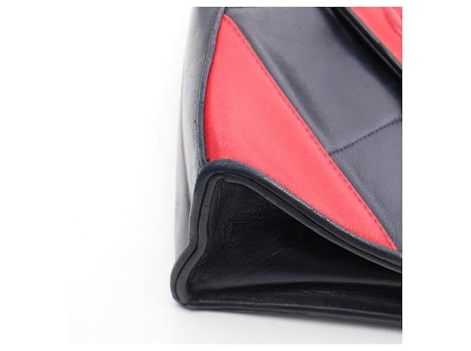 Borsa a Spalla Chanel Coco Mark Rosso Blu navy - vista 11