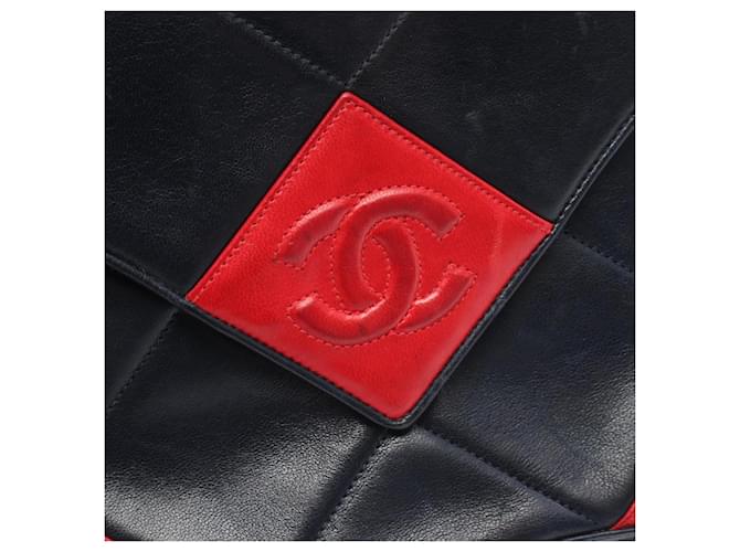 Borsa a Spalla Chanel Coco Mark Rosso Blu navy - vista 13