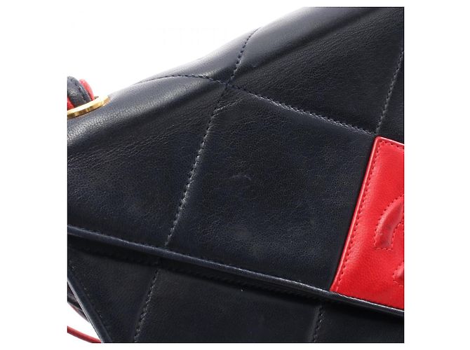Borsa a Spalla Chanel Coco Mark Rosso Blu navy - vista 15
