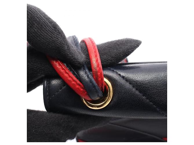 Borsa a Spalla Chanel Coco Mark Rosso Blu navy - vista 16