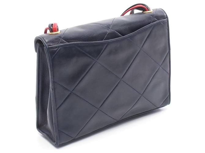 Borsa a Spalla Chanel Coco Mark Rosso Blu navy - vista 2