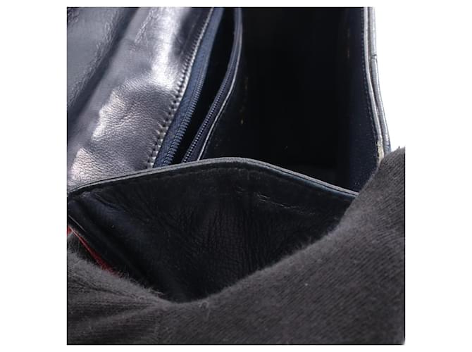 Borsa a Spalla Chanel Coco Mark Rosso Blu navy - vista 7