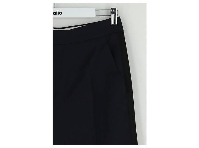Chloé Stora Calça larga de lã marinha Azul marinho - vista 3