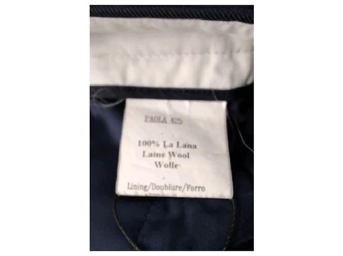Chloé Stora Calça larga de lã marinha Azul marinho - vista 6