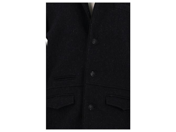 The Kooples Abrigo de lana negro - vista 3