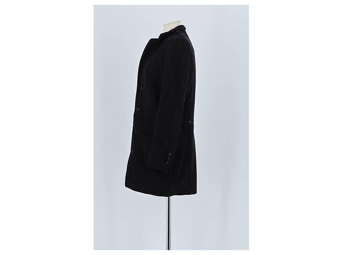 The Kooples Abrigo de lana negro - vista 5