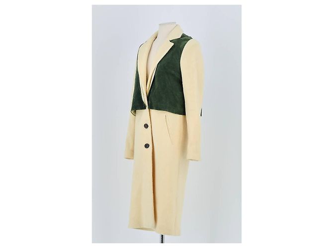 Margaux Lonnberg Abrigo de lana beige - vista 4
