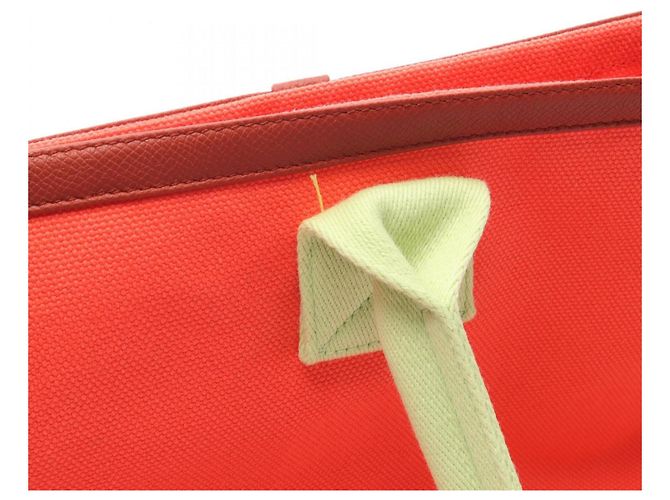 Borsa Tote Socabas Petit H di Hermès Marrone Rosso Verde - vista 6