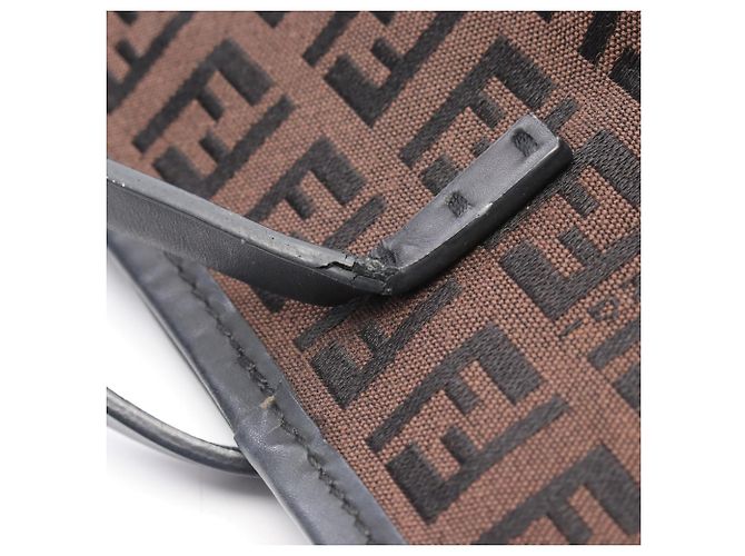 Fendi Zucchino Tote Bag Braun Schwarz - Ansicht 6