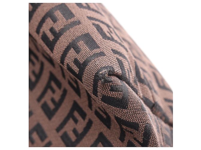 Fendi Zucchino Tote Bag Braun Schwarz - Ansicht 7