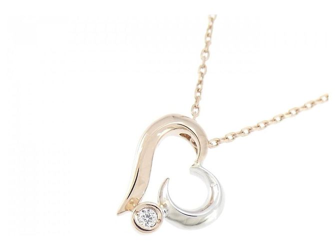 Autre Marque Collana in Oro K10 con Diamante Star Jewelry Rosa Bianco - vista 3