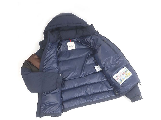 Moncler ENZIAN GIUBOTTO Chaqueta de Plumas de Nylon Castaño Azul Azul marino - vista 3