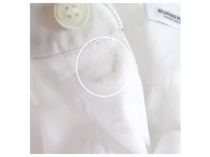 Camicia a Maniche Corte Burberry Bianco - vista 12