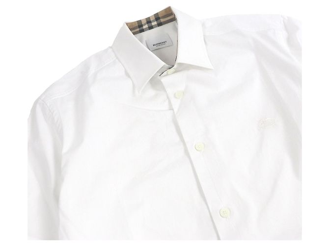 Camicia a Maniche Corte Burberry Bianco - vista 2