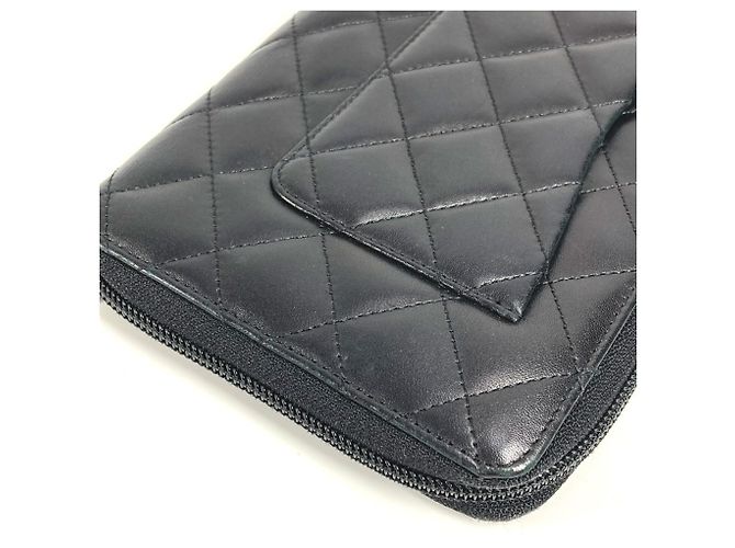 Cartera Larga Línea Cambon de Chanel Negro Rosa - vista 10