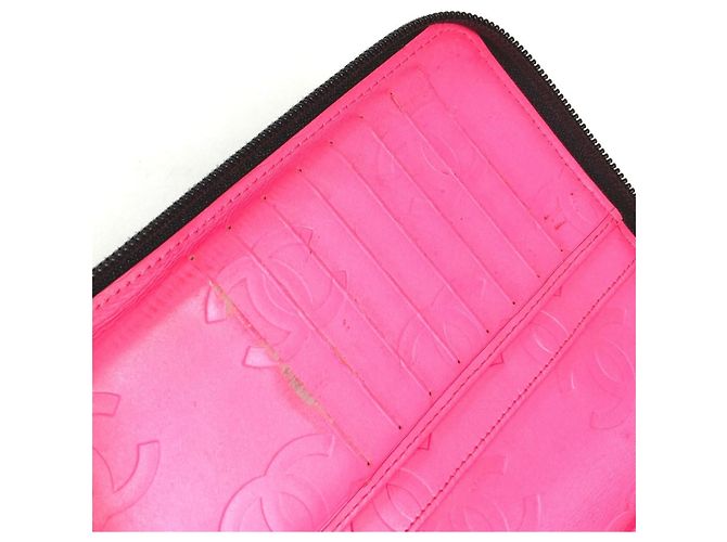 Cartera Larga Línea Cambon de Chanel Negro Rosa - vista 13