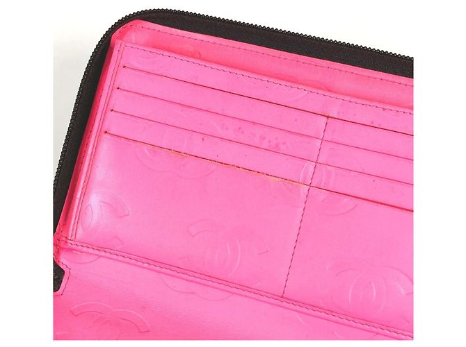 Cartera Larga Línea Cambon de Chanel Negro Rosa - vista 14