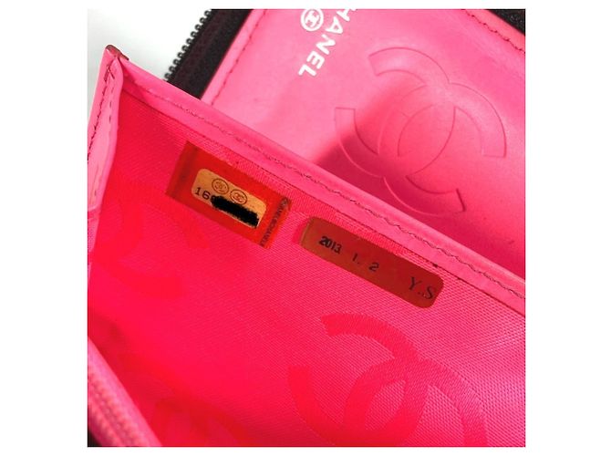 Cartera Larga Línea Cambon de Chanel Negro Rosa - vista 17