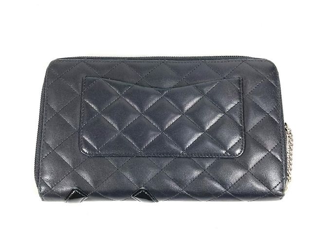 Cartera Larga Línea Cambon de Chanel Negro Rosa - vista 2