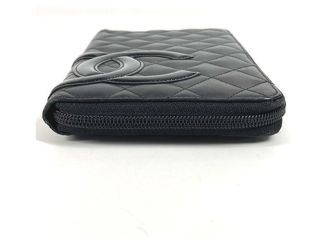 Cartera Larga Línea Cambon de Chanel Negro Rosa - vista 3