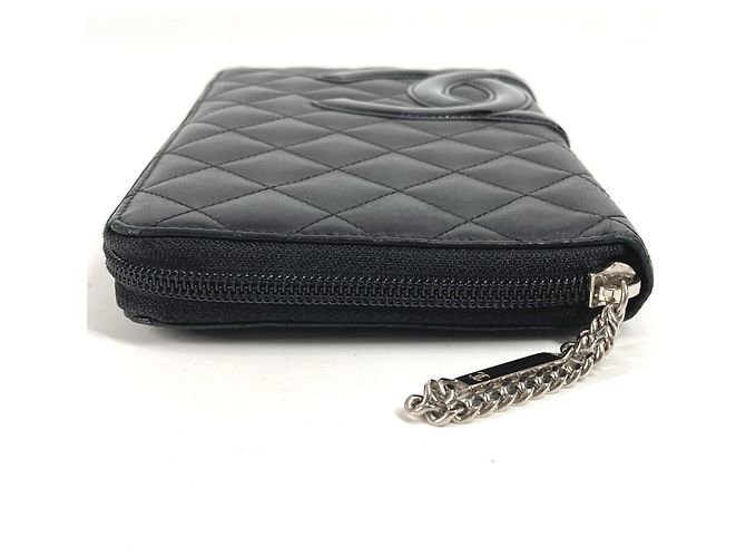 Cartera Larga Línea Cambon de Chanel Negro Rosa - vista 4