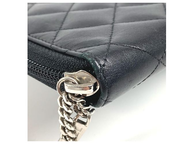 Cartera Larga Línea Cambon de Chanel Negro Rosa - vista 7
