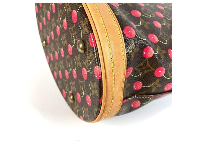 Bucket Louis Vuitton Monogram Kirschtasche Braun Rot Monogramm - Ansicht 7