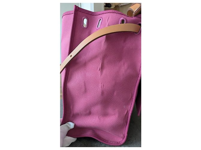 Hermès Herbag Toile 39 Rosa - vista 16