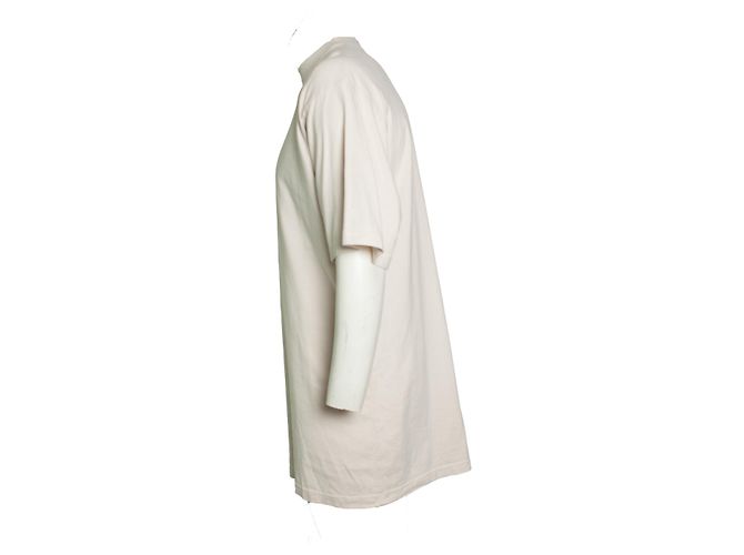 Balenciaga, camiseta básica en blanco roto - vista 4