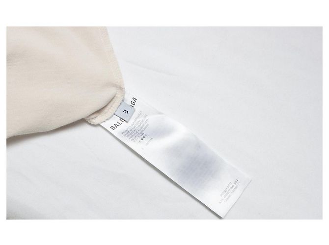 Balenciaga, camiseta básica en blanco roto - vista 6