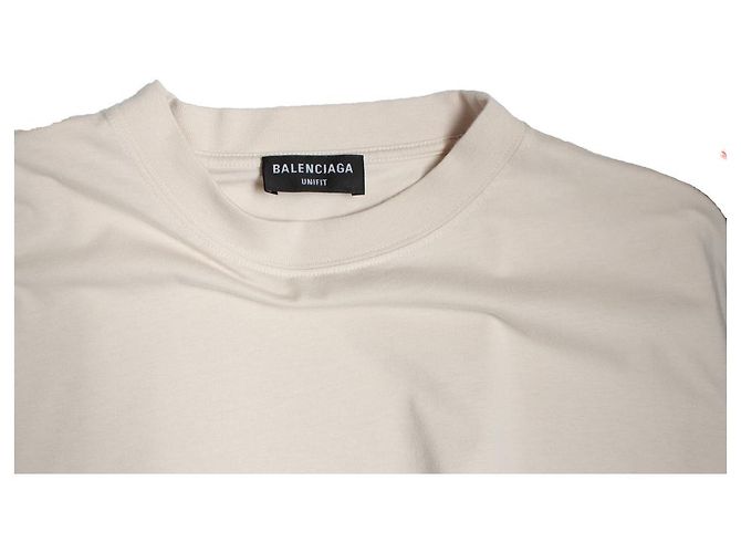 Balenciaga, camiseta básica en blanco roto - vista 8