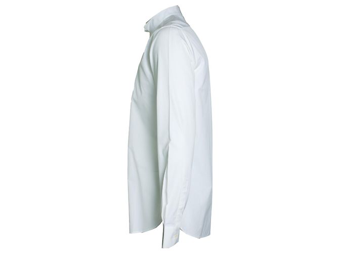 Saint Laurent, Camicia bianca basic con colletto rotondo Bianco - vista 2