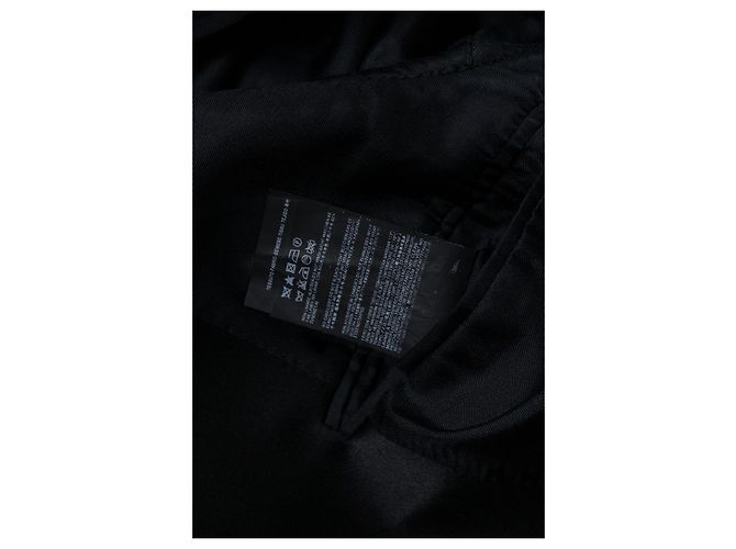 Saint Laurent, schwarzer Blazer-Mantel mit glänzendem Revers - Ansicht 4