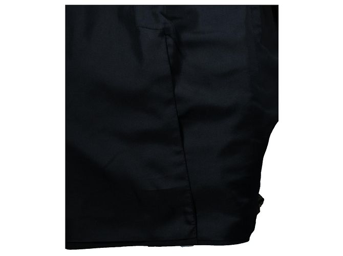 Saint Laurent, schwarzer Blazer-Mantel mit glänzendem Revers - Ansicht 7
