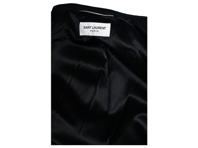 Schwarze Fischgrät-Blazerjacke von Saint Laurent 2018 - Ansicht 3