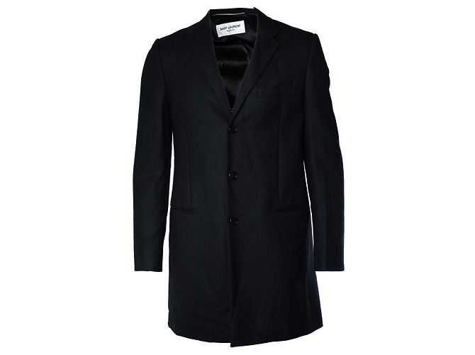 Schwarze Fischgrät-Blazerjacke von Saint Laurent 2018 - Ansicht 8