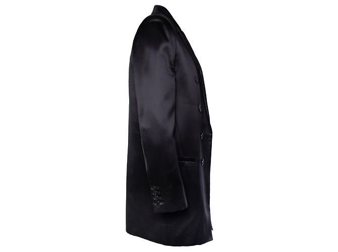 Schwarzer Seidenblazer von Saint Laurent 2021 - Ansicht 5
