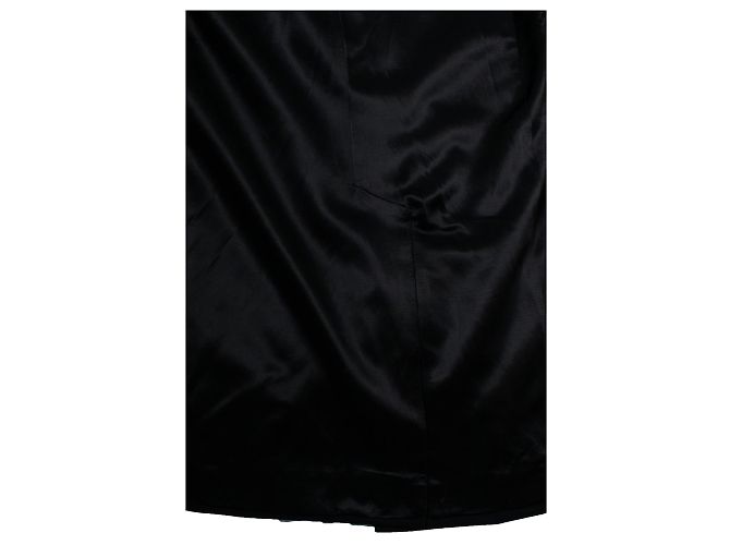 Saint Laurent, blazer largo con reverso de terciopelo 2017 Negro - vista 6