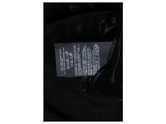 Saint Laurent, blazer largo con reverso de terciopelo 2017 Negro - vista 8