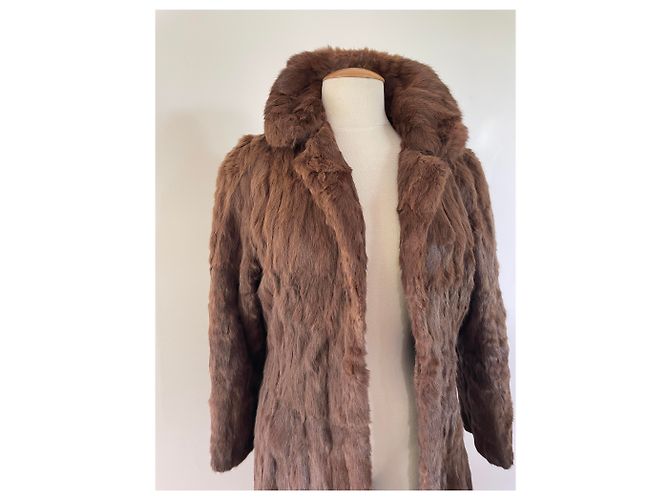 Autre Marque Abrigo largo de caramelo de piel para Mujeres 40 - vista 2