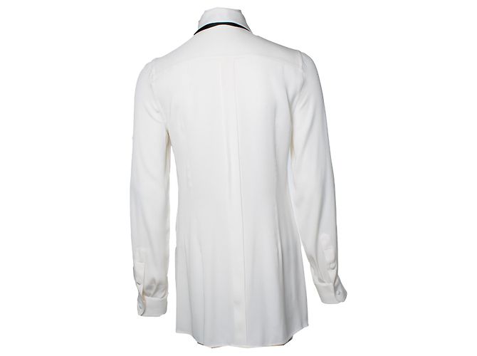 Dolce & Gabbana, camicia bianca con fiocco nero Bianco - vista 3