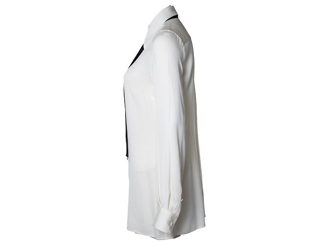 Dolce & Gabbana, camicia bianca con fiocco nero Bianco - vista 4