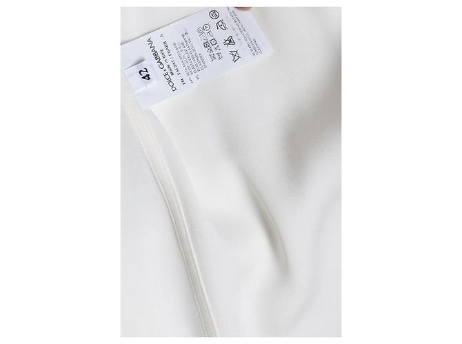 Dolce & Gabbana, camicia bianca con fiocco nero Bianco - vista 6