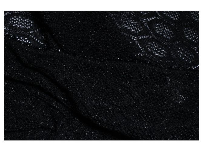 Autre Marque Strickjacke aus Lurex mit Perlen von Cesare Gatti Schwarz - Ansicht 5