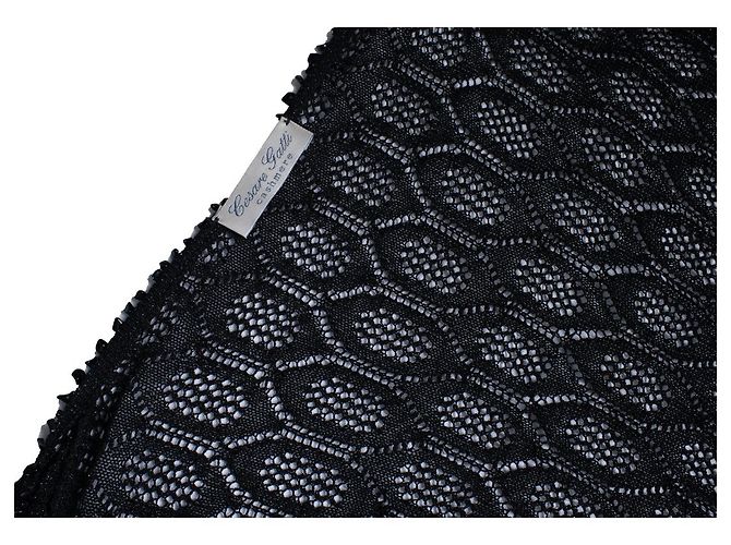 Autre Marque Strickjacke aus Lurex mit Perlen von Cesare Gatti Schwarz - Ansicht 7