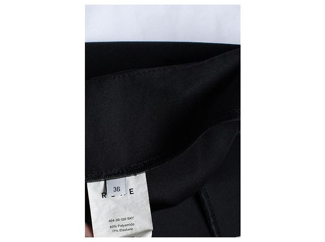 Autre Marque Schwarze glänzende Rohe-Hose mit Schlitzen - Ansicht 5