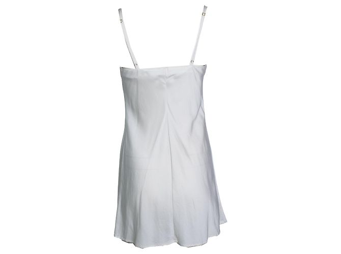 Autre Marque Marjolaine, bata de seda blanca Blanco - vista 3