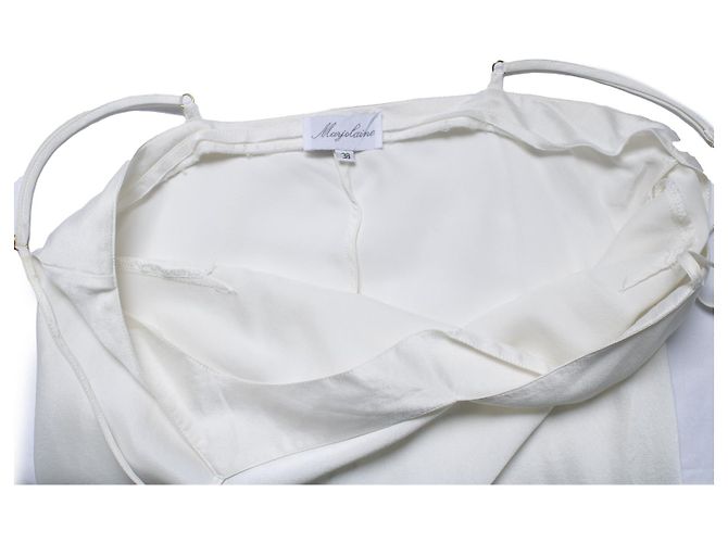 Autre Marque Marjolaine, bata de seda blanca Blanco - vista 5