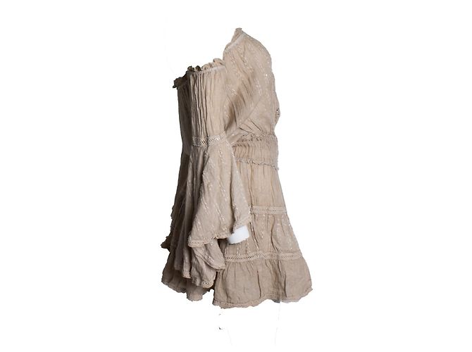Autre Marque Beige Leinenkleid Sunday Saint Tropez Braun - Ansicht 3